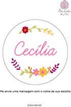 Tecido com risco para bordado livre com guia de pontos e tutoriais.