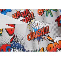 Tecido Corano Estampado Quadrinhos - 1,40m de Largura