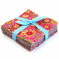 Tecido Crazy Daisy, quadrados de algodão pré-cortados de 5" para patchwork, 102 peças Tecido Crazy Daisy, quadrados de algodão pré-cortados de 5" para patchwork, 102 peças