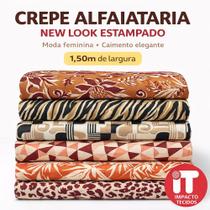 Tecido Crepe Alfaiataria New Look Estampado (1m x 1,5m) - Varias cores