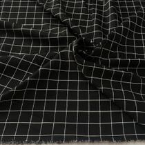 Tecido Crepe Dallas Camisaria Grid (1,0mt Comp X 1,40mt Larg)