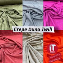 Tecido Crepe Duna TWILL / Air Flow l Liso Twill 1m x 1,5m - impacto tecidos