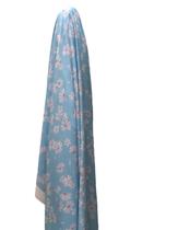 Tecido crepe new sabia 100%pol 1.46mts larg margarida/base azul Tecido crepe new sabia 100%pol 1.46mts larg margarida/base azul