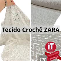 Tecido Crochê Zara Artesanal 50cm x 1,3m