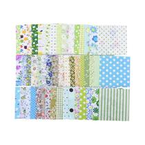 Tecido De Algodão Floral 10X10cm 50PCS Para Patchwork, Quilting E Artesanato