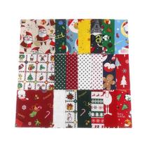 Tecido De Algodão Twill Impresso Para Natal, Material De Patchwork Quadrado DIY Para Costura E