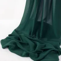 Tecido de chiffon MLMW Christmas Emerald Green 10 jardas x 60 Tecido de chiffon MLMW Christmas Emerald Green 10 jardas x 60