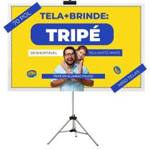 Tecido De Datashow Com Tripé Tela De Projeção Com Tripé - Mega Telas