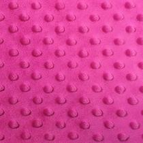 Tecido de fleece peluciado com bolinhas em relevo, macio, 152 cm de largura, rosa-choque Tecido de fleece peluciado com bolinhas em relevo, macio, 152 cm de largura, rosa-choque