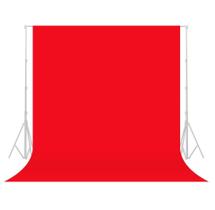 Tecido de Fundo Infinito Algodão Vermelho 1.8x2.8m Estúdio Tecido de Fundo Infinito Algodão Vermelho 1.8x2.8m Estúdio