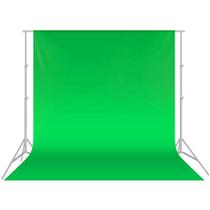 Tecido de Fundo Infinito Chroma Key Algodão Verde 2.7x3.9m para Estúdio Fotográfico