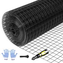 Tecido de hardware TONGMO 61x15m, malha de 1 polegada, calibre 19, preto