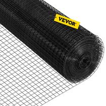 Tecido de hardware VEVOR 24x15m em aço galvanizado 1x1 de malha preta