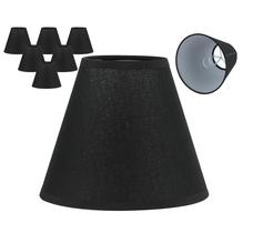 Tecido de linho preto Chandelier Shades Doraloko, pacote com 6 7,6 x 15,2 x 12,7 cm
