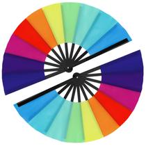 Tecido de nylon Clap Fans Maitys Large for Line Dancing, 2 peças Tecido de nylon Clap Fans Maitys Large for Line Dancing, 2 peças