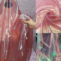 Tecido de organza iridescente vermelho vinho de 11 jardas de comprimento e 59 polegadas de largura para arranjos de cenas de casamento, Halloween e fotografia, perfeito para bricolage, design de moda e roupas personalizadas