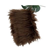 Tecido De Pele Sintética 25x45cm Com 8cm De Pelo Para Patchwork, Bonecas, Brinquedos, Barba, Cabelo,