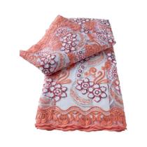 Tecido De Renda Com Lantejoulas Africanas Para Mulheres, Bordado Nigeriano Em Malha Francesa Para Tecido De Renda Com Lantejoulas Africanas Para Mulheres, Bordado Nigeriano Em Malha Francesa Para