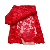 Tecido De Renda Com Lantejoulas Em Malha Africana 5 Jardas Alta Qualidade Tule Francês Para Vestido