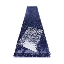 Tecido De Renda Com Lantejoulas Nigerianas De Alta Qualidade Para Vestido De Festa