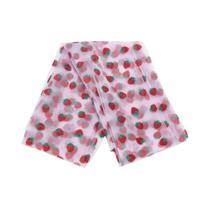 Tecido De Renda De Malha De Poliéster Floral Vermelho Com Estampa De Morango, Tecido Macio Para DIY Tecido De Renda De Malha De Poliéster Floral Vermelho Com Estampa De Morango, Tecido Macio Para DIY