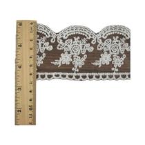 Tecido De Renda De Tule Bordado De 15 Jardas (7-14,5 Cm) Para Cortinas DIY, Almofadas De Sofá, Saias