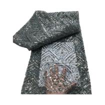 Tecido De Renda Francesa Com Contas Africanas De Alta Qualidade, 5 Jardas Para Vestido De Noiva