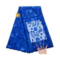 Tecido De Renda Francesa Nigeriana De Alta Qualidade Com Lantejoulas, 5 Jardas Para Casamento DIY