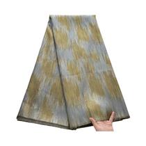 Tecido De Renda Jacquard Nigeriano Azul Royal Com Efeito Ombre Roxo Material Texturizado Iridescente