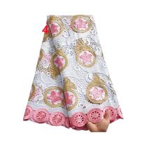 Tecido De Renda Solúvel Em Água Africano 25 Jardas Guipure Nigeriano Elegante Para Vestido De Festa Tecido De Renda Solúvel Em Água Africano 25 Jardas Guipure Nigeriano Elegante Para Vestido De Festa