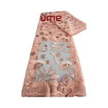 Tecido De Renda Tule Africano De Alta Qualidade Bordado Nigeriano Para Costura De Vestidos Femininos