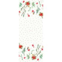 Tecido de Sarja Hidrorrepelente Natal : Põe na Mesa Pássaros (0,50x1,75)