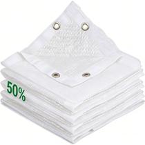 Tecido de sombra branco com 55% de proteção solar de 5 x 20 pés para jardim e pátio