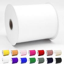 Tecido de tule Luceinvita 15cm x 183m Poliéster Roll Branco Tecido de tule Luceinvita 15cm x 183m Poliéster Roll Branco