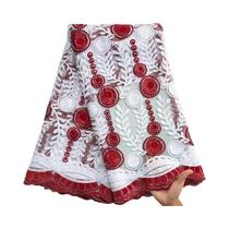 Tecido De Vestido De Tule Nigeriano Africano De Alta Qualidade Com Lantejoulas E Renda De Seda Leite Tecido De Vestido De Tule Nigeriano Africano De Alta Qualidade Com Lantejoulas E Renda De Seda Leite