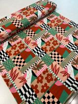 Tecido de viscolinho Estampado 100% VISCOSE 1m X 1.45 a 1.50 largura