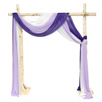 Tecido drapeado para arco de casamento Roahosy, 3 painéis, chiffon 9 x 6 m Tecido drapeado para arco de casamento Roahosy, 3 painéis, chiffon 9 x 6 m