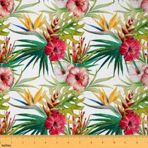 Tecido Erosebridal Hibiscus com estampa floral tropical impermeável Tecido Erosebridal Hibiscus com estampa floral tropical impermeável