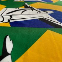 Tecido Estampado Bandeira Brasil Cristo Redentor 1,50x1,00m para Decoração Copa do Mundo 2026