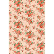 Tecido Estampado de Sarja - Home Decor Digital - Estampas com Rosas Laranja (0,50x1,40) Tecido Estampado de Sarja - Home Decor Digital - Estampas com Rosas Laranja (0,50x1,40)