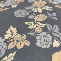 Tecido Estampado Linho Misto Floral 1,40m para Decoração de Cortinas e Almofadas