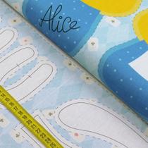 Tecido Estampado para Patchwor - Alice No Maravilhoso Mundo by Katia Callaças: Painel (0,60X1,40)