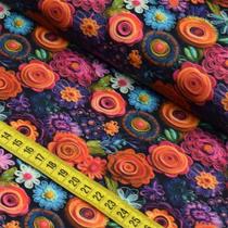 Tecido Estampado Para Patchwork - 3D Vibrante 5 D521 (0,50x1,50)