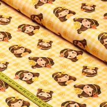 Tecido Estampado Para Patchwork - 4 Friends : Amarelo (0,50x1,50)