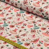 Tecido Estampado para Patchwork - Bailarina : Kit de Bailarina (0,50x1,50)