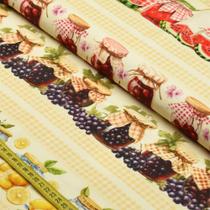 Tecido Estampado para Patchwork - Barrado : Compotas (0,50x1,50)
