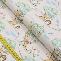 Tecido Estampado para Patchwork - Bichinhos Silvestres: Casas na Árvore (0,50x1,40) Tecido Estampado para Patchwork - Bichinhos Silvestres: Casas na Árvore (0,50x1,40)