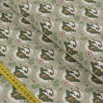 Tecido Estampado para Patchwork - Bicho Preguiça 7134 (0,50x1,40) Tecido Estampado para Patchwork - Bicho Preguiça 7134 (0,50x1,40)