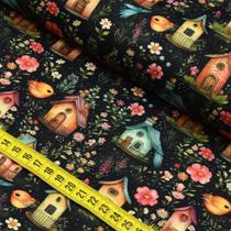 Tecido Estampado Para Patchwork - Birdhouse 5 (0,50x1,50) Tecido Estampado Para Patchwork - Birdhouse 5 (0,50x1,50)
