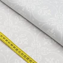 Tecido Estampado para Patchwork - Blanc : Arabesco Medio Branca Com Fundo Branco (0,50X1,40)